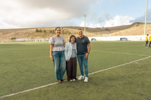 Darias visita a la UD Tamaraceite en el campo de fútbol Juan Guedes